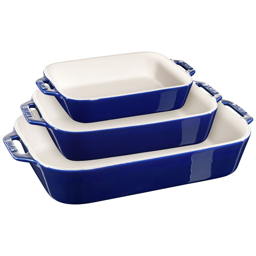 Staub Ceramics Ceramique Rectangular Baking Dish Set 3 Piece